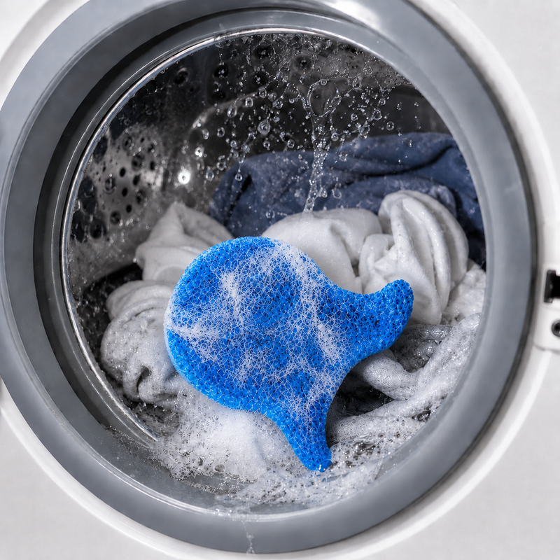 Les poils s'y accrochent pendant le lavage.